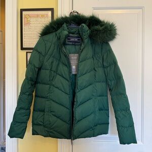 NWT Lands' End Women's Green Puffer Jacket